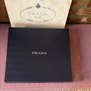 💙 NEW Prada Elegant navy  Gift Box and shopping bag bundle